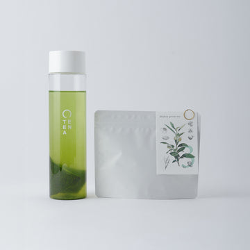 FR Coffret bouteille + sachet de thé vert arrosé